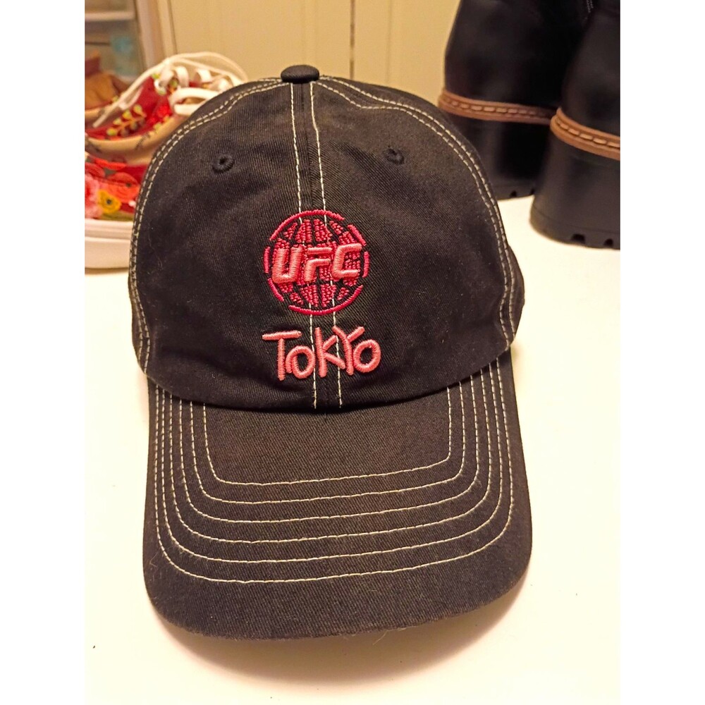 UFC Tokyo Mixed Martial Arts Adjustable Strapback Cap Hat - Black & Pink